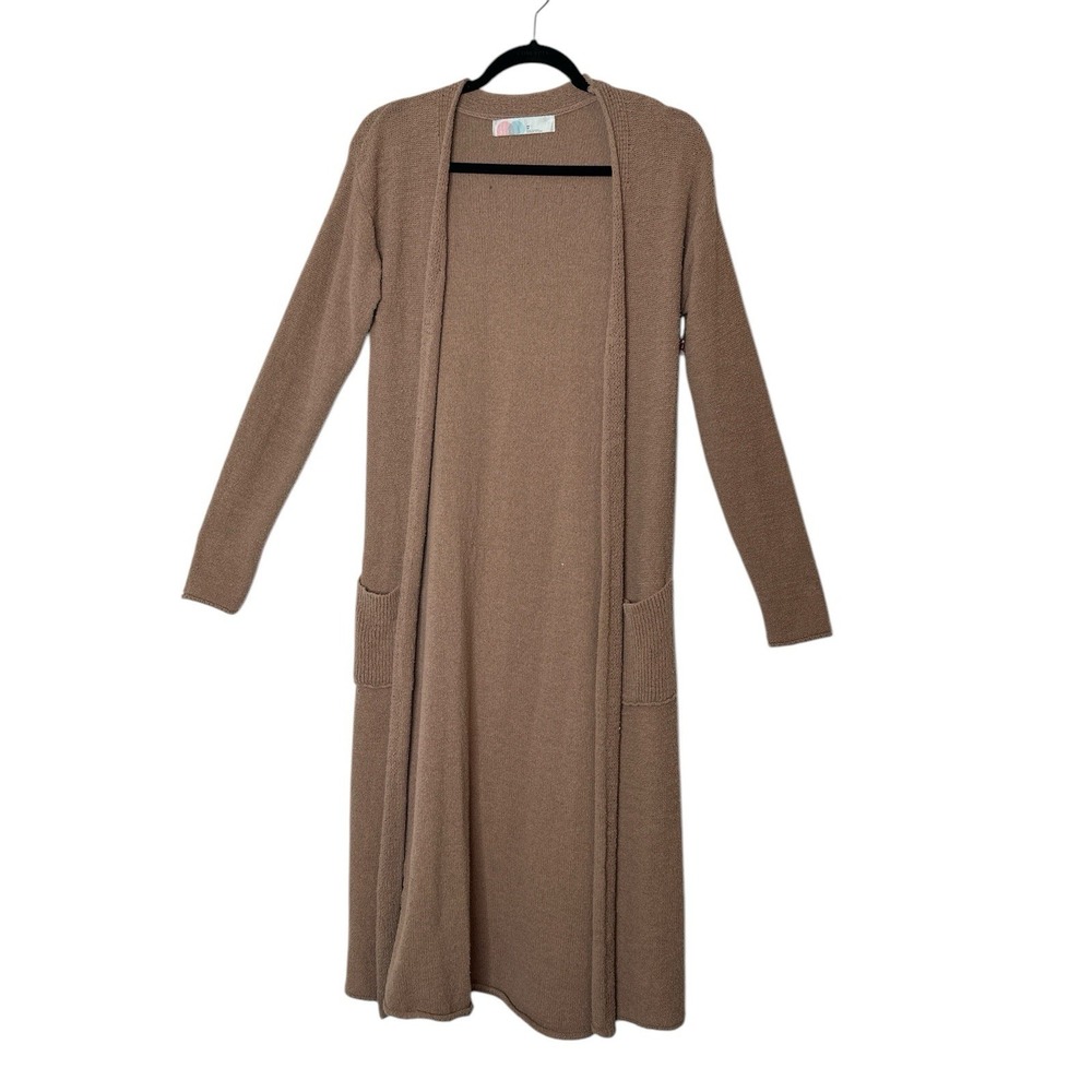Women's Long Brown Sweater Cardigan
